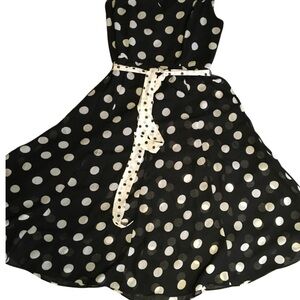 Emma & Michele Black and White A-line Dress for Weddings